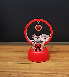 Işıklı I Love You Ayıcık(Kırmızı)